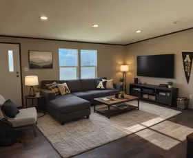 Spacious living area in off-campus housing near Appalachian State University